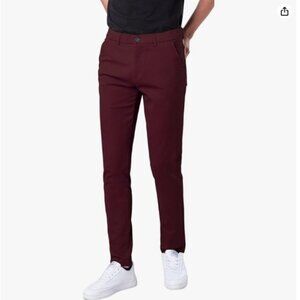 Amazon Essentials Men's Skinny-Fit Casual Stretch Chino Pant, Burgundy 38W X 34L